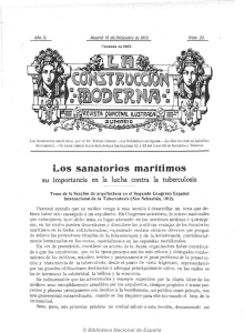 Tuberculosis Sanatorios maritimos 1912