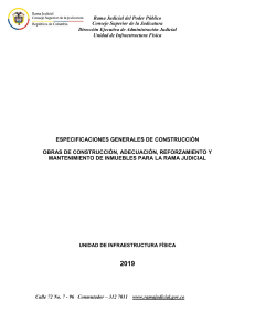 ESPECIFICACIONES GENERALES DE CONSTRUCCIÓN