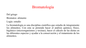 Clase 01 Introduccion a la Bromatología