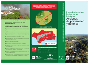 Acciones de prevención y defensa Incendios Forestales. Triptico Interfaz Urbano-Forestal. Red Eléctrica