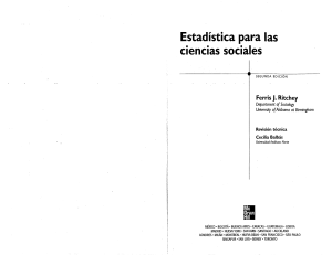 Estadistica para las Ciencias Sociales Ritchey