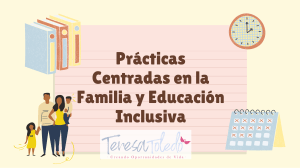 Prácticas Centradas en la Familia y Educación Inclusiva