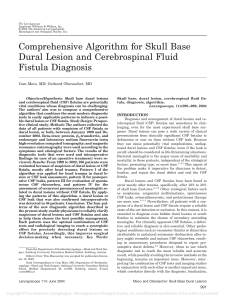 Comprehensive Algorithm for Skull Base