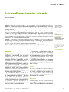12. Trastornos del lenguaje. Diagnóstico y tratamiento (Artículo) Autor Noris Moreno-Flagge