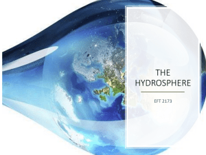 THE HYDROSPHERE