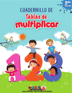 Cuadernillo de las tablas de multiplicar - DIGITAL