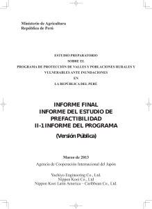 Etapa de Prefactibilidad- Proteccion de Valles y Poblaciones rurales y vulnerables ante inundaciones