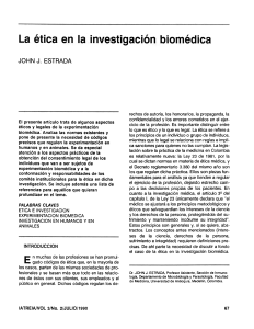 La etica de la investigacion biomedica