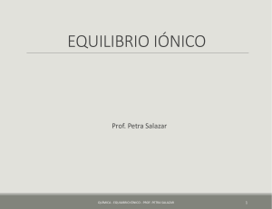 Química - 63 - Equilibrio iónico