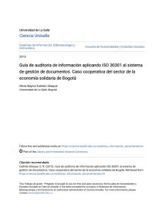 Guía de auditoria de información aplicando ISO 30301 al sistema d