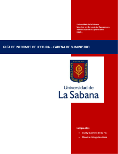 INFORME DE LECTURA - CADENA DE SUMINISTRO