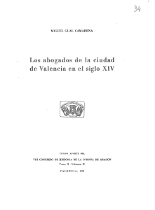 Los abogados de la ciudad Valencia en el siglo XIV