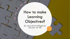 How to make learning objectives