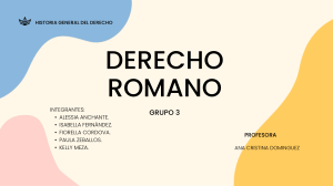 DERECHO ROMANO- GRUPO 3