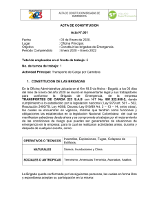 ACTA 001 CONSTITUCION BRIGADAS DE EMERGENCIAS