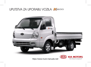 Kia K2500 Korisnički priručnik - Upute za upotrebu i održavanje