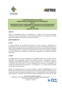 Procedimiento contable de caja menor en SIIF nación