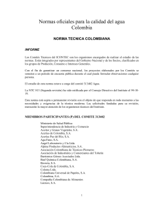 Normas oficiales para la calidad del agua Colombia