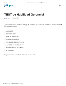 TEST de Habilidad Gerencial – El Blog de Julio Pari