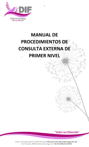 MANUAL DE PROCEDIMIENTOS CONSULTORIO MEDICO
