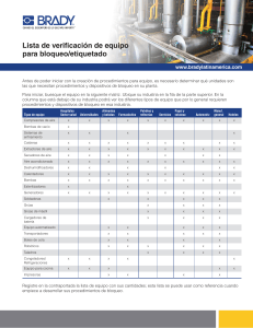 LOTO Equipment Checklist Latin America