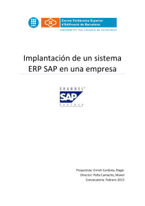 PFC Implantación de un sistema ERP SAP en una empresa