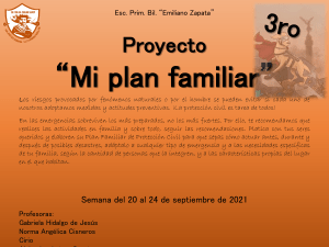 PROYECTO 3° MI PLAN FAMILIAR 