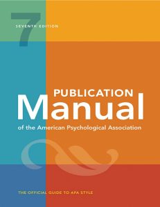 American Psychological Association - Publication Manual Of The American Psychological Association (2019, American Psychological Association)