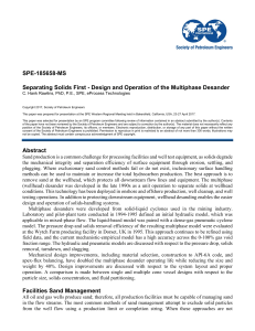 Design and Operation of the Multiphase Desander SPE-185658-MS