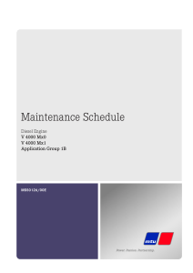 Maintenance Schedule V 4000