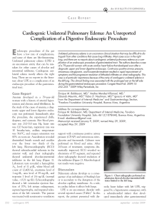 Cardiogenic unilateral pulmonary edema: an unreported complication of a digestive endoscopic procedure