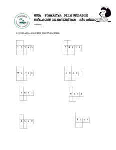 GUÍA SÓLO DE MULTIPLICACIONES