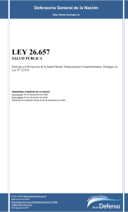 Ley 26657 Salud Mental