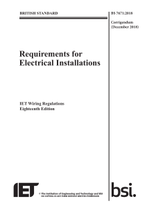 BS7671-2018 18th edition wiring