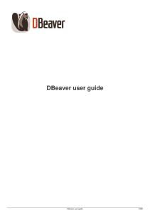 DBeaver user guide