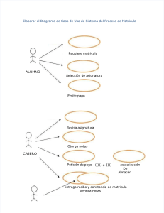 diagrama de caso de uso de sistema del proceso de matricula