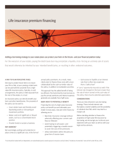 Life Insurance Premium Financing Brochure