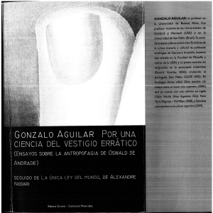 Aguilar, Gonzalo - Por una ciencia del vestigio errático