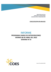 SPR-IPDI-098-2022 PROGRAMA DIARIO DE INTERVENCIONES