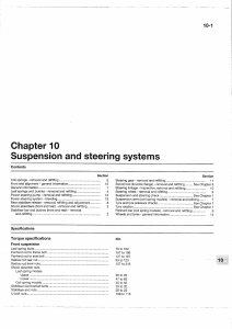 Chapter 10. Suspension and steering system