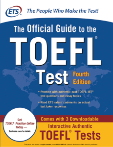 The Official Guide to the TOEFL 4rth Edition