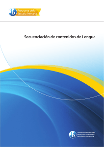 SECUENCIACION DE CONTENIDOS  LENGUA