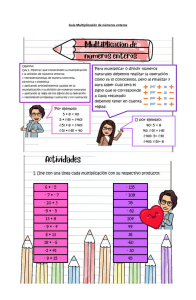 Guía Multiplicación de números enteros  310322