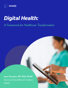 Digital Health - A Framework For Healthcare Transformation