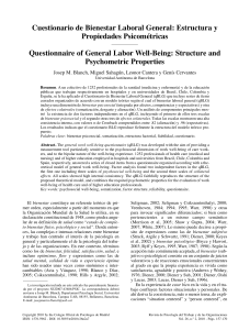 Cuestionario de bienestar labora general estructura y propiedades psicométricas