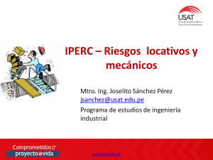 IPERC- Riesgos mecánicos y locativos