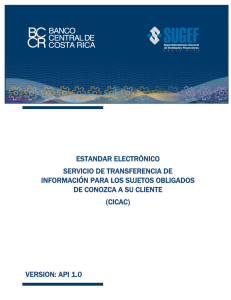 Servicio Externo CICAC - Estandar electronico