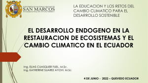 LA EDUCACION Y LOS RETOS DEL CAMBIO CLIMATICO