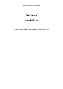 Amnesia - Amado Nervo 