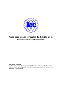 ILAC G809Rev1 regla de desicion